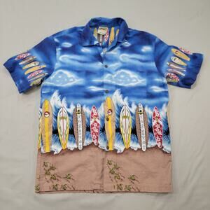 Winnie Fashion Hawaiian Surfboard Shirt Mens Large Aloha Retro Y2K Beach Island